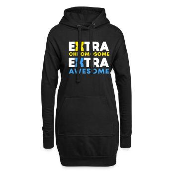Extra Chromosome Extra Awesome Down Syndrome Aware - Hoodie-Kleid - Schwarz - Vorne