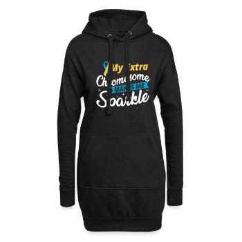 My Extra Chromosome Down Syndrome Awareness Sped T - Sweat-shirt à capuche long Femme - noir - Devant