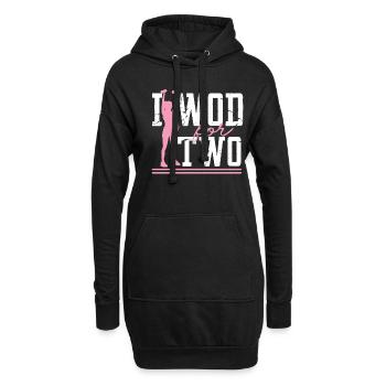 Je WOD For Two Pregnancy Workout Buddy Maternity - Sweat-shirt à capuche long Femme - noir - Devant