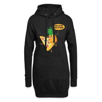 No One Needs To Know Pineapple Pizza Pineapple On - Hoodie-Kleid - Schwarz - Vorne