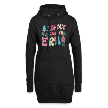 Weihnachten Xmas Spruch In My Nutcracker Era - Hoodie-Kleid - Schwarz - Vorne