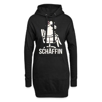 Chef Chefin Schaf Geschenk Schäfin Spruch - Hoodie-Kleid - Schwarz - Vorne