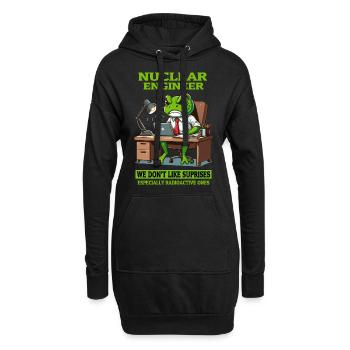 Citation d’un futur ingénieur nucléaire et science atomique - Sweat-shirt à capuche long Femme - noir - Devant