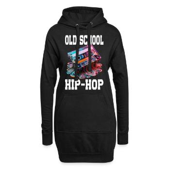 Old School Hip Hop Retro Melting Cassette - Sweat-shirt à capuche long Femme - noir - Devant