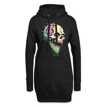 Crème glacée Skull // Skull Ice // Été SS0119 - Sweat-shirt à capuche long Femme - noir - Devant
