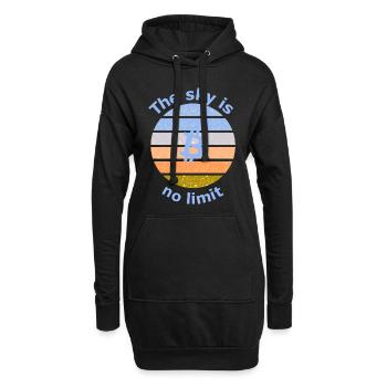 Das Coin Projekt - Hoodie-Kleid - Schwarz - Vorne