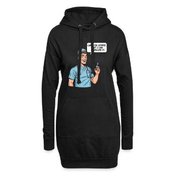 Lustiger Pfleger Spruch – Dummheit Medikation - Hoodie-Kleid - Schwarz - Vorne