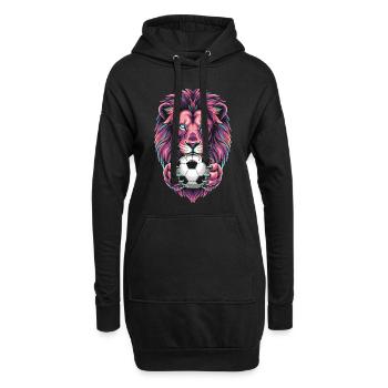 Lion Football – Le roi de la conception du terrain - Sweat-shirt à capuche long Femme - noir - Devant