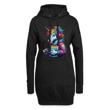 Unicorn Gamer : Du plaisir pour les joueurs rétro ! - Sweat-shirt à capuche long Femme - noir - Devant