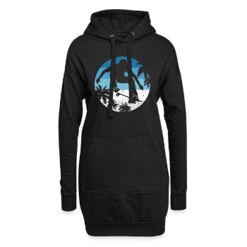 Skater Skateboard - Sweat-shirt à capuche long Femme - noir - Devant
