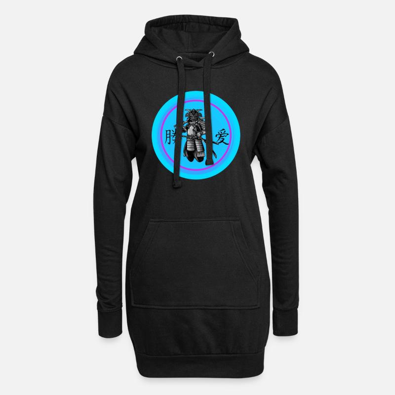 Neon Samurai - Hoodie-Kleid - Schwarz