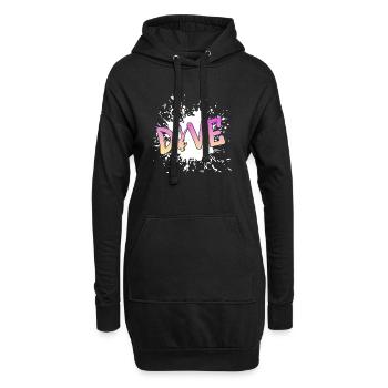 tauchen diving - Hoodie-Kleid - Schwarz - Vorne
