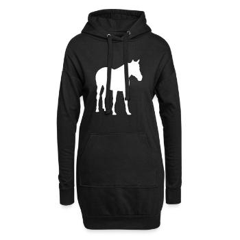 Cheval chevaux chevaux - Sweat-shirt à capuche long Femme - noir - Devant