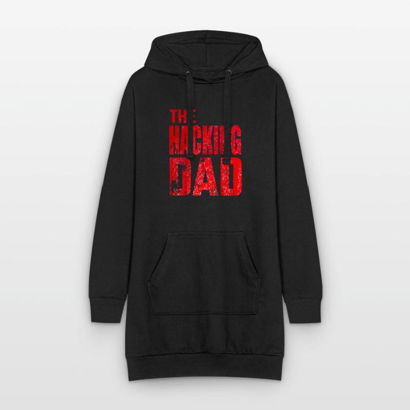 Le Hacking Dad Hacking Père Papa Code ordinateur Sweat-shirt à capuche long Femme