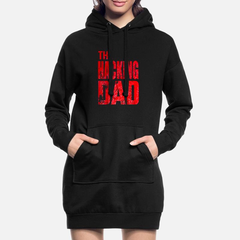The Hacking Dad Hacker Vater Papa Code Computer Hoodie-Kleid
