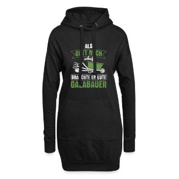 Galabau Garten Gärtner - Hoodie-Kleid - Schwarz - Vorne