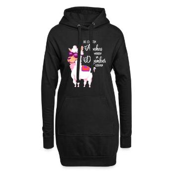 Die coolsten Alpakas werden im Dezember geboren - Hoodie-Kleid - Schwarz - Vorne