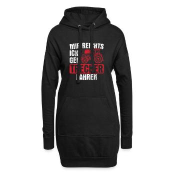 Mir Reichts Ich Geh Trecker Fahren Bauer Traktor - Hoodie-Kleid - Schwarz - Vorne