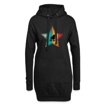 Poodle dog lover Retro vintage Gift idea - Hoodie-Kleid - Schwarz - Vorne