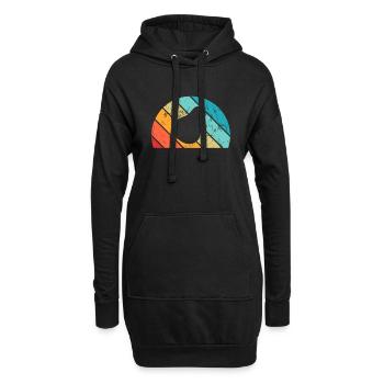 Birne Obst Frucht Birnen Garten Retro Geschenk - Hoodie-Kleid - Schwarz - Vorne