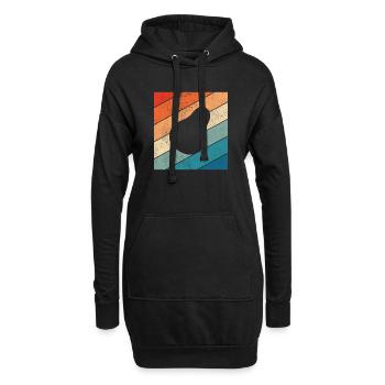 Avocado Vegan Lover Retro Veggie Diet Gift idea - Hoodie-Kleid - Schwarz - Vorne
