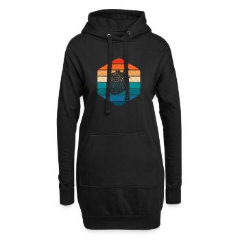 Strawberry Fruit Lover Retro Healthy Gift idea - Hoodie-Kleid - Schwarz - Vorne