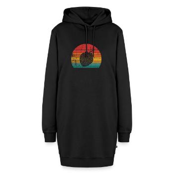 Strawberry Fruit Lover Retro Healthy Gift idea - Hoodie-Kleid - Schwarz - Vorne