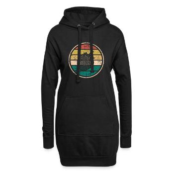 Strawberry Fruit Lover Retro Healthy Gift idea - Hoodie-Kleid - Schwarz - Vorne