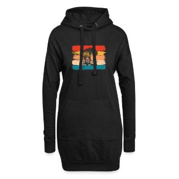 Champignon Champignons Amant Rétro Fungi Forest Idée cadeau - Sweat-shirt à capuche long Femme - noir - Devant