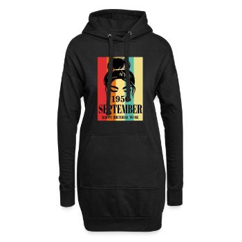 September 1956 Happy Birthday To Me - Hoodie-Kleid - Schwarz - Vorne