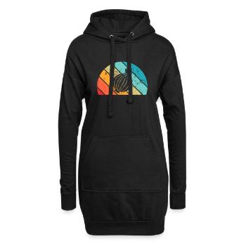 Onion Lover Retro Vegetables Vegan Gift idea - Hoodie-Kleid - Schwarz - Vorne