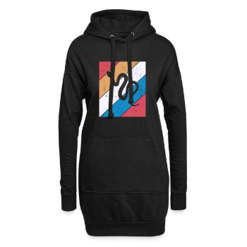 Snake Retro Reptile Python Gift idea - Hoodie-Kleid - Schwarz - Vorne