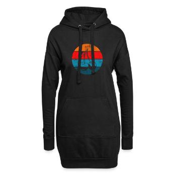 Cherry Fruit Lover Retro Healthy Idée cadeau - Sweat-shirt à capuche long Femme - noir - Devant