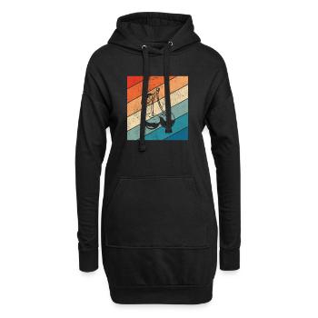 Cherry Fruit Lover Retro Healthy Idée cadeau - Sweat-shirt à capuche long Femme - noir - Devant
