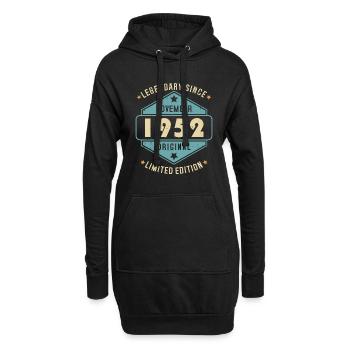 Novembre 1952 Vintage Retro Anniversaire - Sweat-shirt à capuche long Femme - noir - Devant