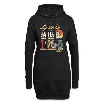 Legendär Seit Januar 1953 Geburtstag Geschenk - Hoodie-Kleid - Schwarz - Vorne