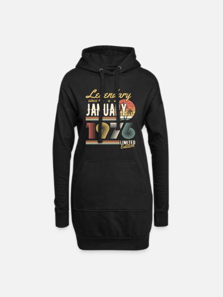 Legendary Since January 1976 Limited Edition - Hoodie-Kleid - Schwarz