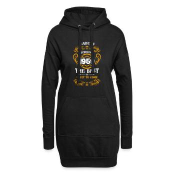 Made In February 1959 The Best - Hoodie-Kleid - Schwarz - Vorne