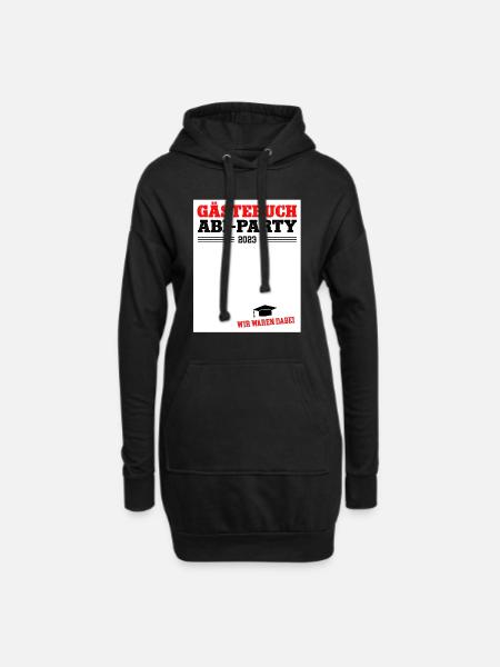 Abi 2023 Abiparty Gästebuch Abiturient Abschluß - Hoodie-Kleid - Schwarz