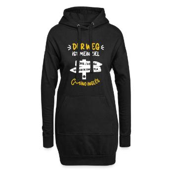 Pilgern Jakobsweg Pilger Camino Inglés Wanderer - Hoodie-Kleid - Schwarz - Vorne