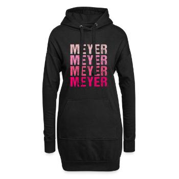 Meyer Familienname Team Retro Geschenkidee - Hoodie-Kleid - Schwarz - Vorne
