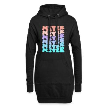 Meyer Retro Familie Nachname Geschenk - Hoodie-Kleid - Schwarz - Vorne