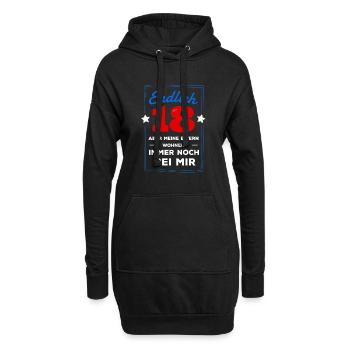 18 Meine Eltern Wollen Immer Noch Nicht Ausziehen - Hoodie-Kleid - Schwarz - Vorne