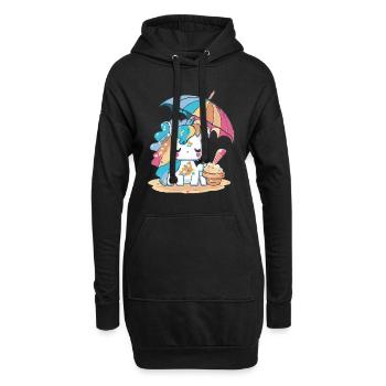 Plaisir de la crème glacée - rafraîchissant différent - Sweat-shirt à capuche long Femme - noir - Devant