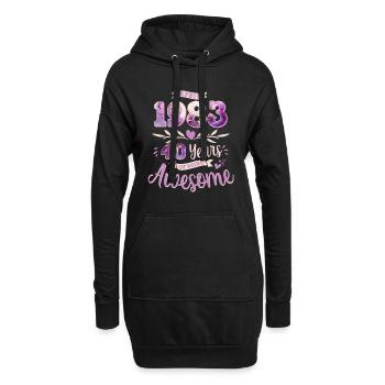 Avril 1983 Naissance 40 ans femme d’anniversaire - Sweat-shirt à capuche long Femme - noir - Devant