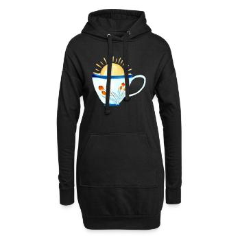 Cup of Sunshine Geschenkidee Kaffeeliebhaber - Hoodie-Kleid - Schwarz - Vorne