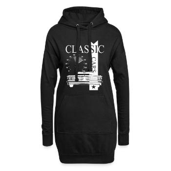 Automobile Classic Cars - Hoodie-Kleid - Schwarz - Vorne