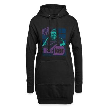 Hacker - Hoodie-Kleid - Schwarz - Vorne