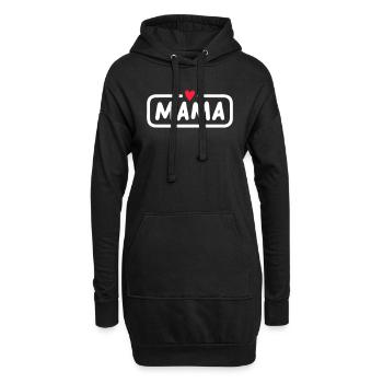 MAMA - Hoodie-Kleid - Schwarz - Vorne