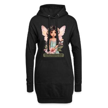 Kleine Fee - Hoodie-Kleid - Schwarz - Vorne